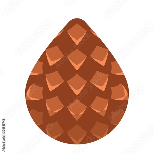 Forest pine cone icon. Isometric of forest pine cone vector icon for web design isolated on white background