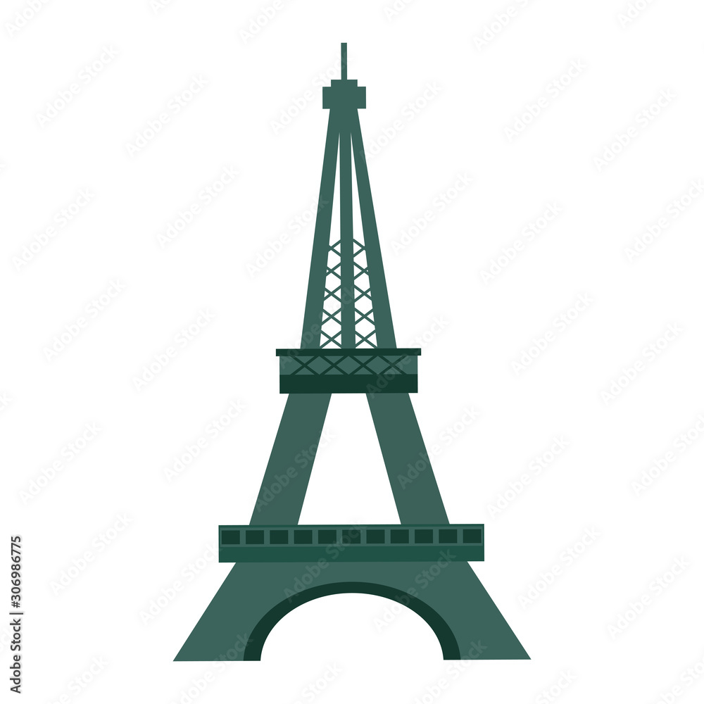 Obraz premium Eiffel tower. Landscape. Vector illustration