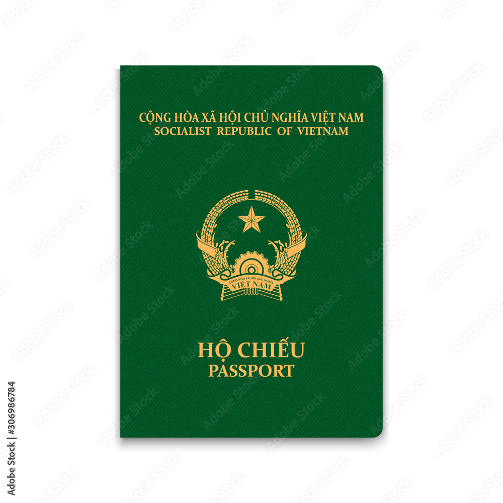 Realistic 3d Passport vietnam