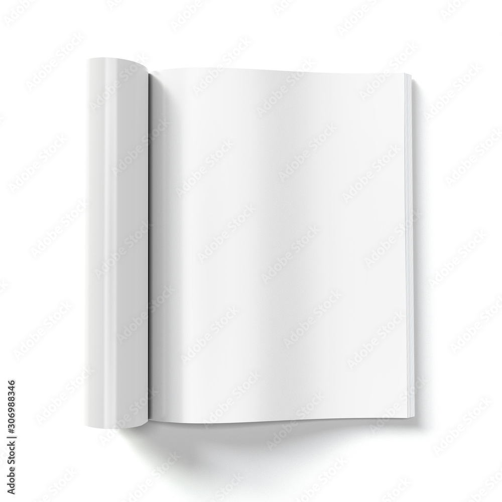 Magazine With The Left Page Rolled Up Magazine With The Left Page Rolled Up