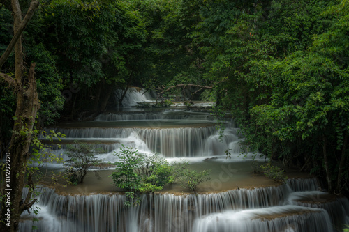 Fototapeta Naklejka Na Ścianę i Meble -  Kanchanaburi Jungle Waterfalls and Pristine Phuket Beaches