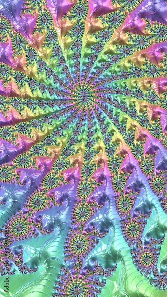 Obraz premium Artfully 3D rendering fractal background