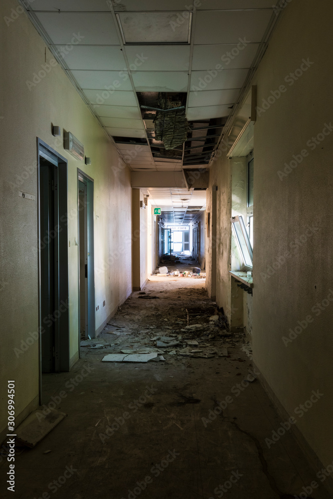 Urban exploration in an abandoned hospital Urban exploration in an abandoned hospital