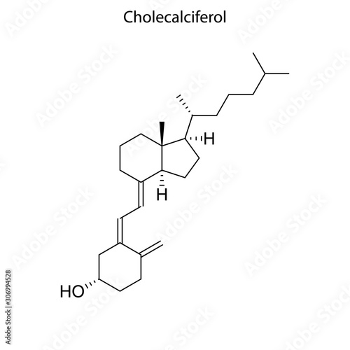 cholecalciferol Skeletal formula of Chemical element photo