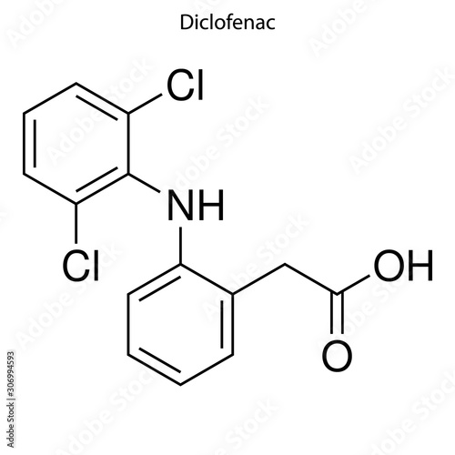 diclofenac Skeletal formula of Chemical element
