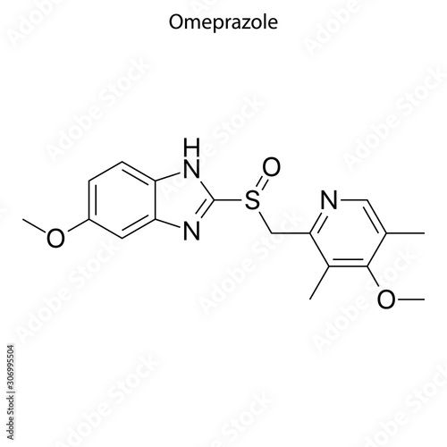 omeprazole Skeletal formula of Chemical element