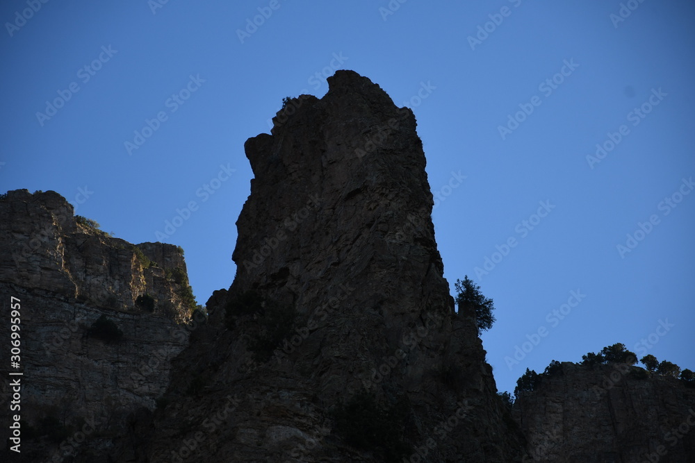 rock formation in mountains