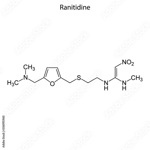 ranitidine Skeletal formula of Chemical element