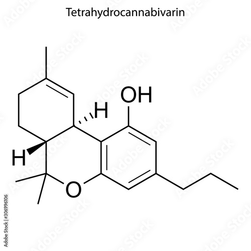 tetrahydrocannabivarin  Skeletal formula of Chemical element photo