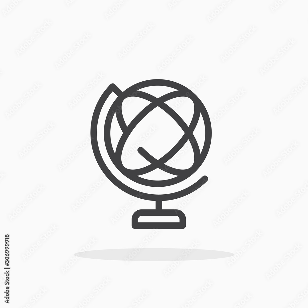 Globe icon in line style. Globe icon in line style.