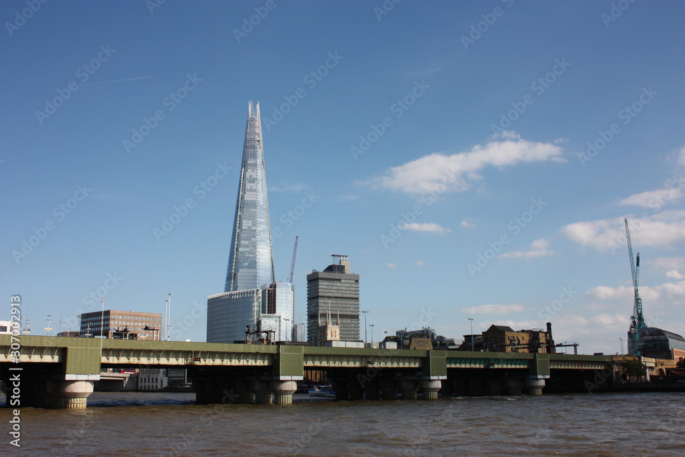 The Shard of Glass on a clear blue day in London