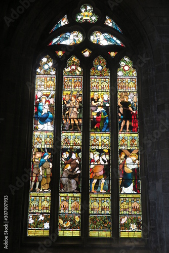 Kirchenfenster in der Church of the Holy Rude, Stirling, Schottland