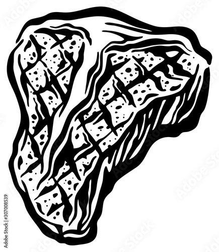 T-Bone steak isolated