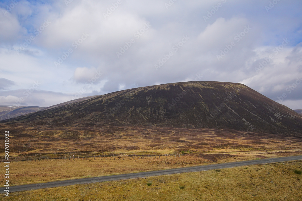 A mountain top in the Cairngorms National Park in Scotland
