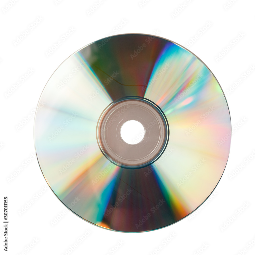 CD isolated on white background close up CD isolated on white background close up