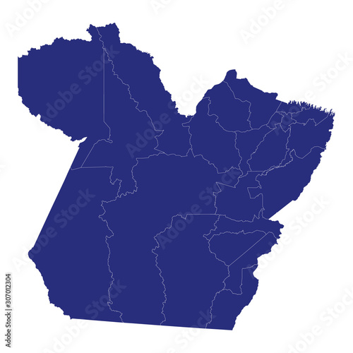 Para High Quality map is a state of Brazil