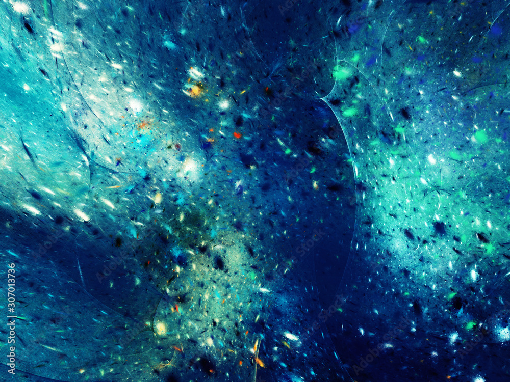 Fototapeta premium blue abstract fractal background 3d rendering illustration