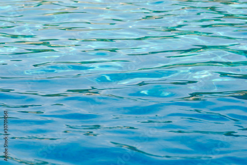 close up of blue and green rippled water