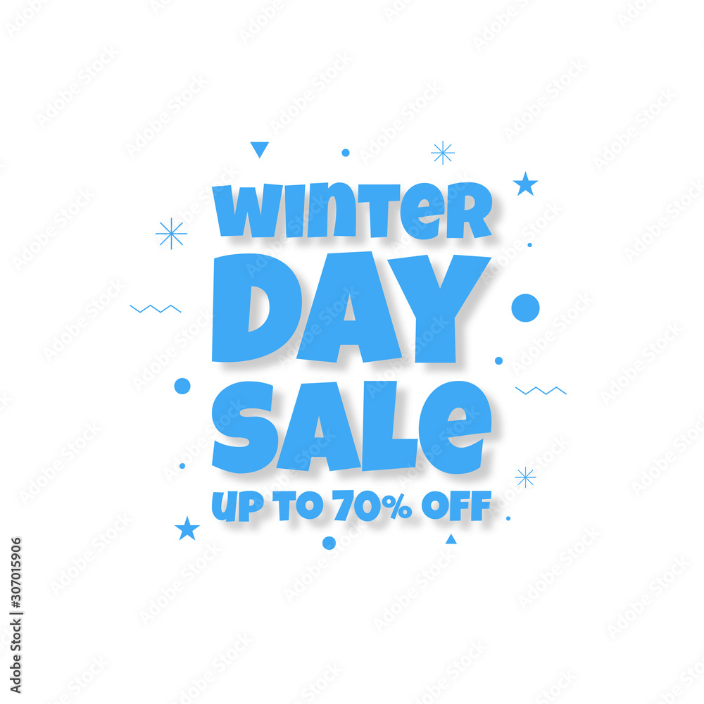 The background for Winter sale in a minimalist modern style and vintage memphis elements in black and white. This background is used for posters, banners, flyers and leaflets.