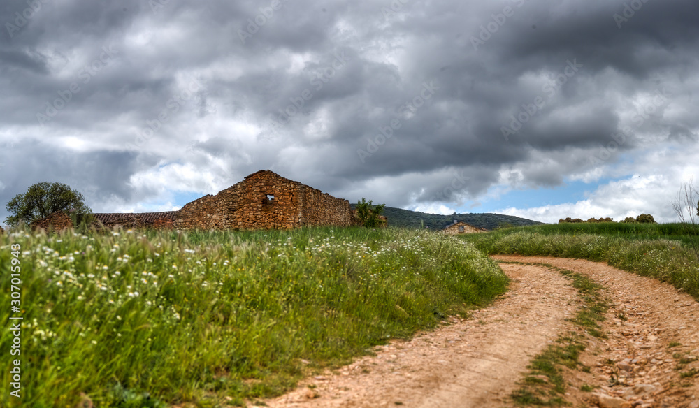 Landscape in the Montes de Toledo, Castilla La Mancha, Spain.