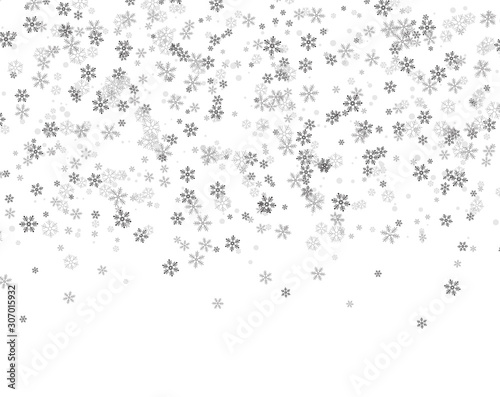 Snowflakes falling from the sky