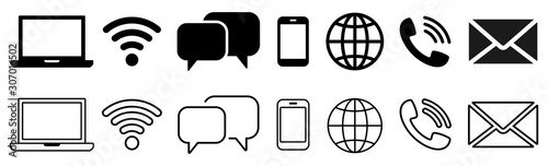 Communication icons collection. Vector illustration