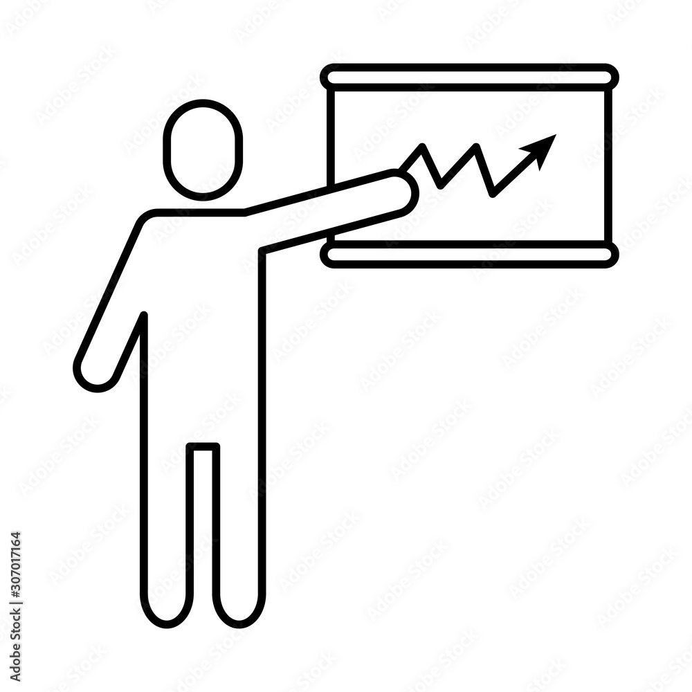 avatar businessman with paperboard training avatar businessman with paperboard training