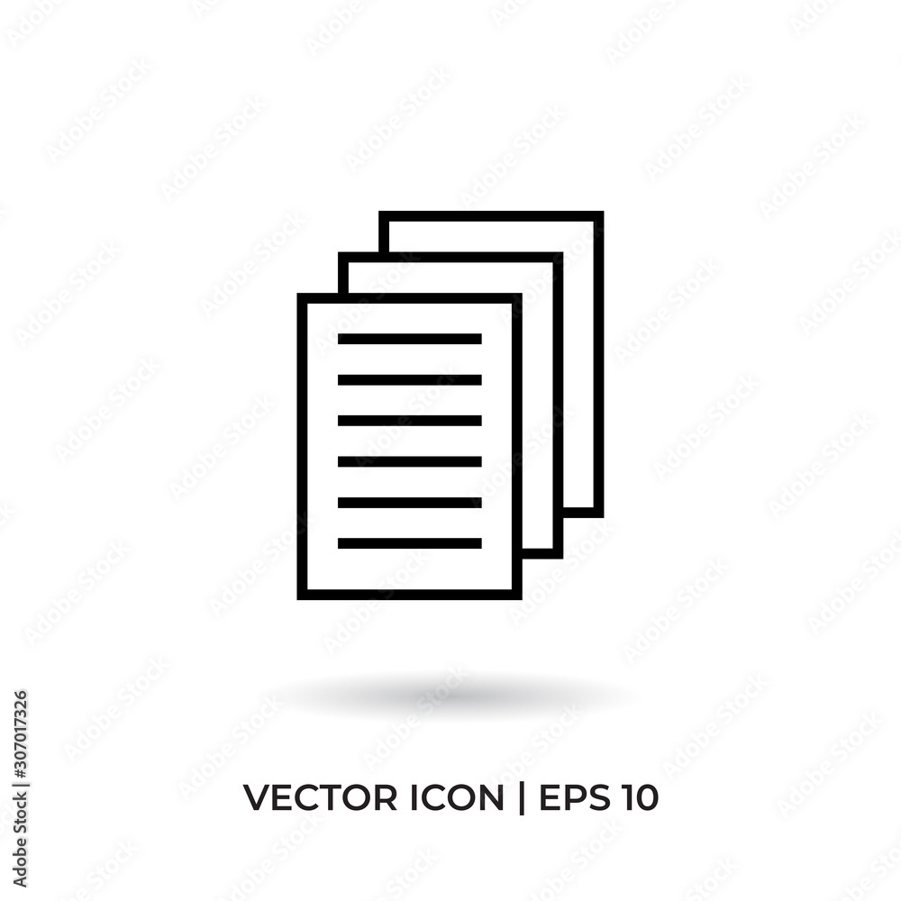 Documents vector icon in modern design style for web site and mobile app Documents vector icon in modern design style for web site and mobile app
