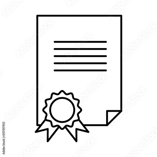 diploma with medal graduation icon