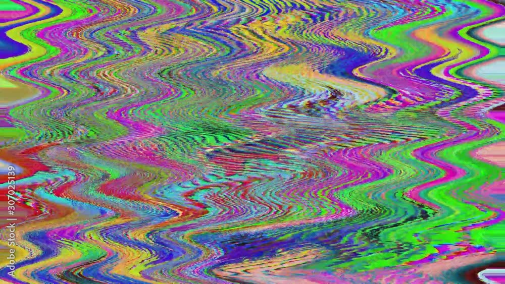 Smooth rainbow wavy background. Psychedelic light metamorphoses. Lights glows chaotically. 