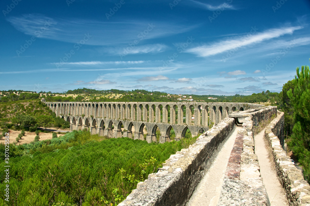 old aqueduct in Tomar, Portugal 