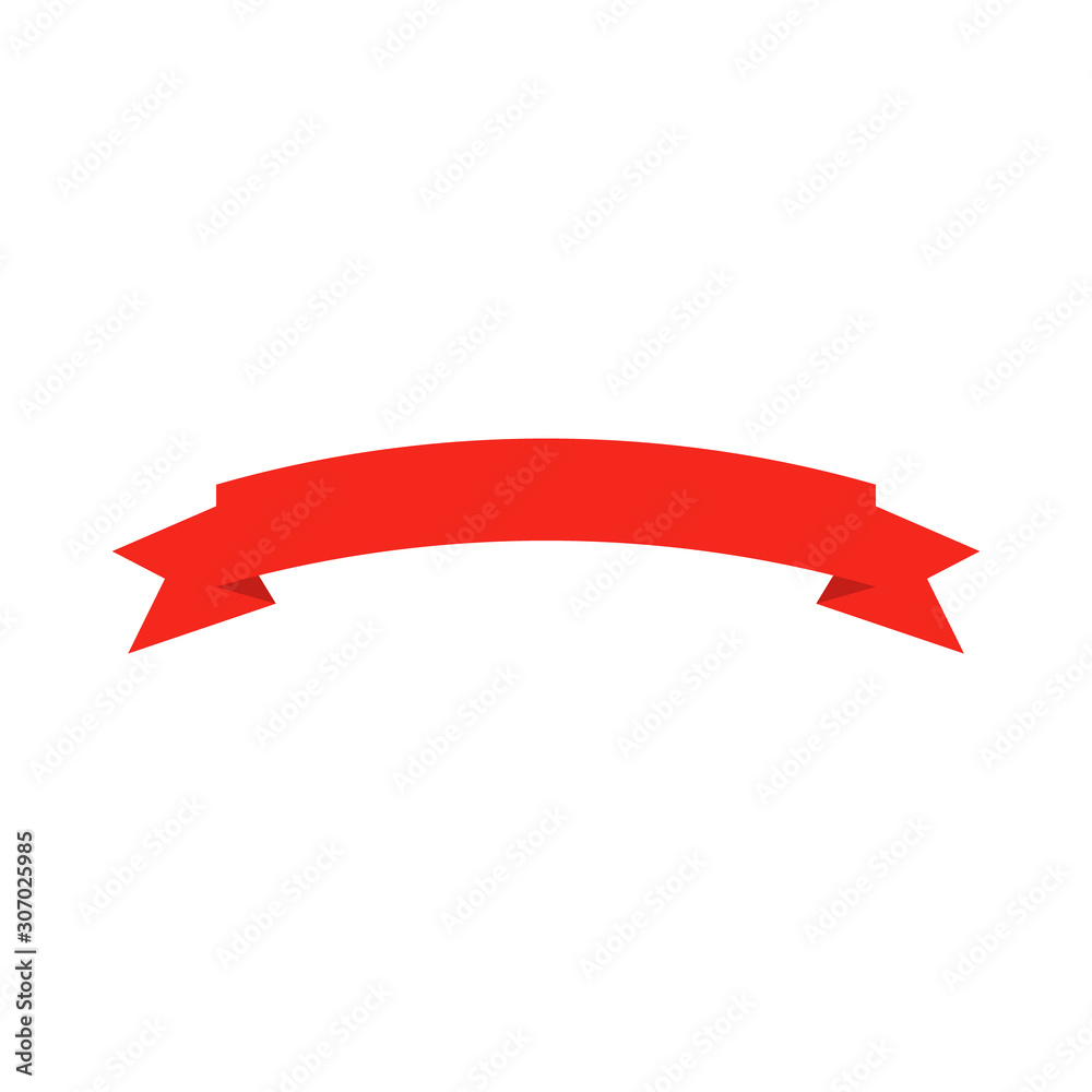 red ribbon banner isolated on a white background red ribbon banner isolated on a white background