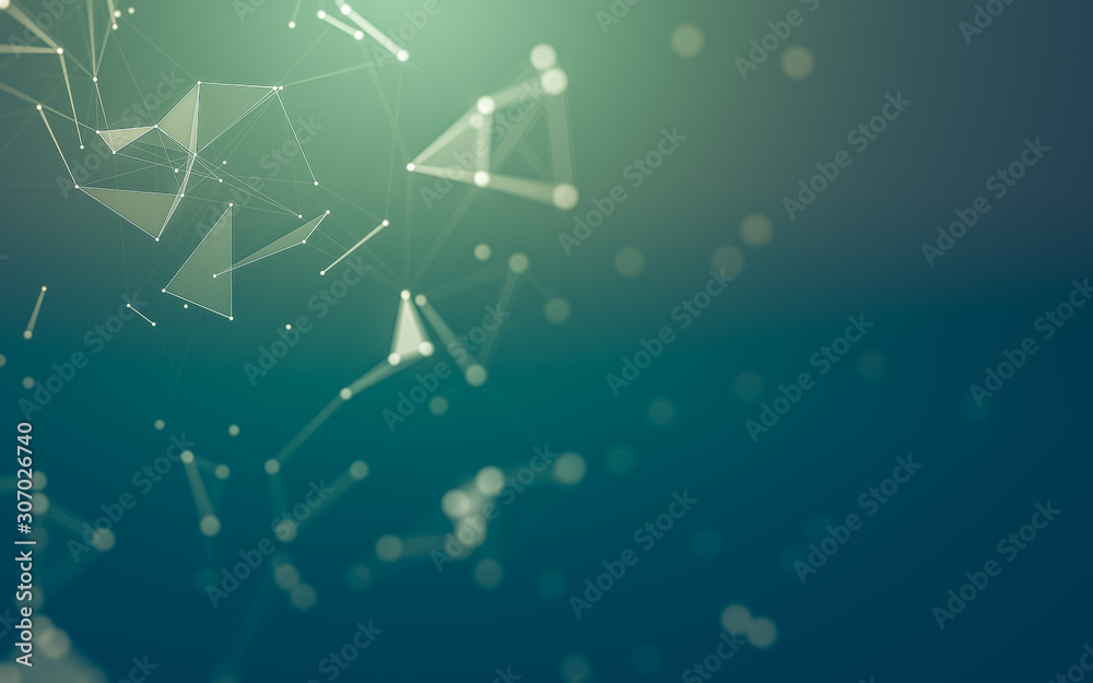 Abstract background. Molecules technology with polygonal shapes, connecting dots and lines. Connection structure. Big data visualization. Abstract background. Molecules technology with polygonal shapes, connecting dots and lines. Connection structure. Big data visualization.