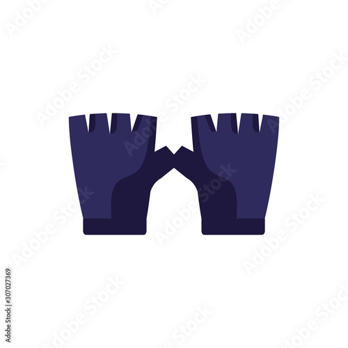 fingerless glove sport isolated icon vector illustration design