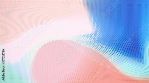 Abstract blurred transparency dot mosaic movie, glowing gradient magical waves. Background for Youtube, opener, Christmas theme, holiday, party, clubs, event, music clips, advertising footage.