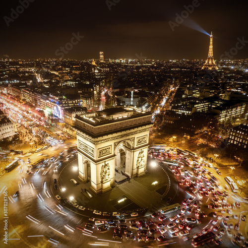 Photography Triumphal Arch of the Star at Night