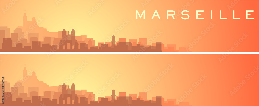 Marseille Beautiful Skyline Scenery Banner