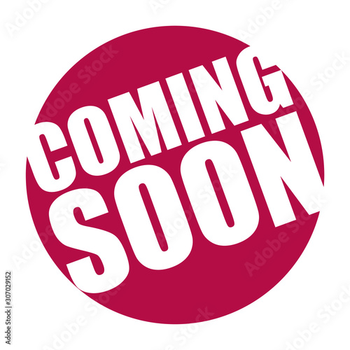 red vector banner coming soon
