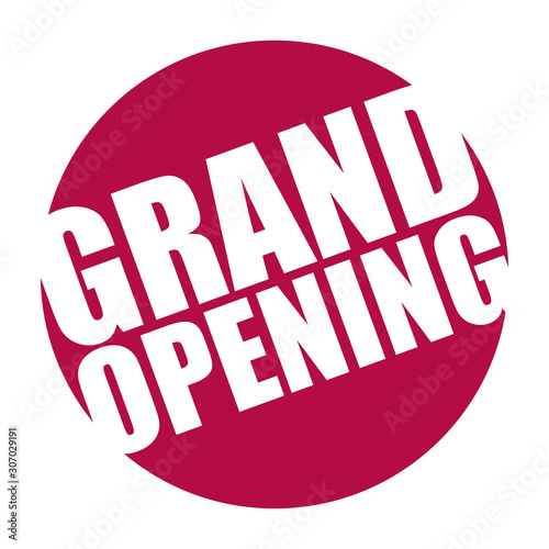 red vector banner grand opening