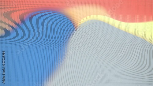 Abstract blurred transparency dot mosaic movie, glowing gradient magical waves. Background for Youtube, opener, Christmas theme, holiday, party, clubs, event, music clips, advertising footage.