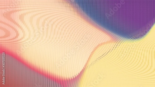 Abstract blurred transparency dot mosaic movie, glowing gradient magical waves. Background for Youtube, opener, Christmas theme, holiday, party, clubs, event, music clips, advertising footage.