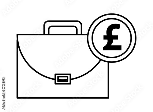 portfolio briefcase with sterling pound
