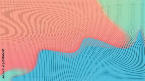 Abstract blurred transparency dot mosaic movie, glowing gradient magical waves. Background for Youtube, opener, Christmas theme, holiday, party, clubs, event, music clips, advertising footage.