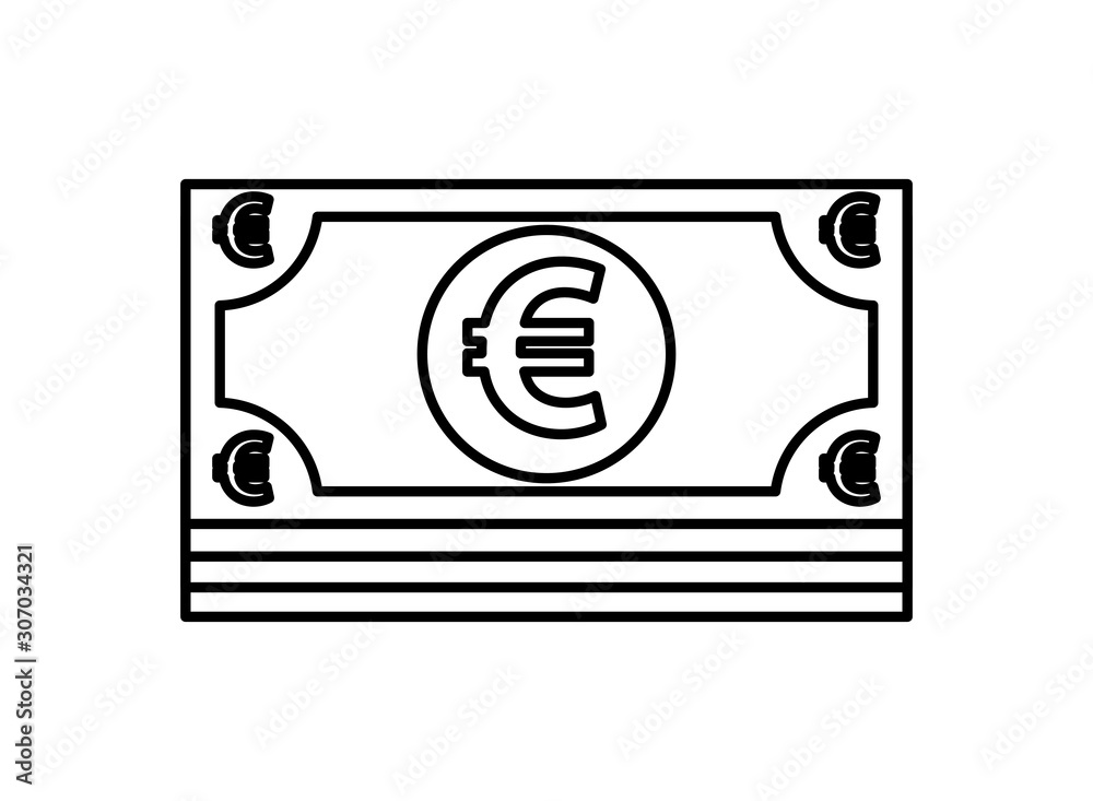 euro bills money economy icons euro bills money economy icons