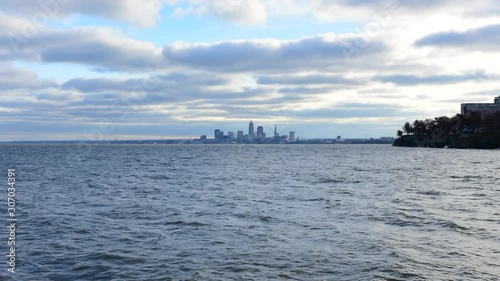 A time lapse video of clouds passing over the Cleveland, Ohio skyline. photo