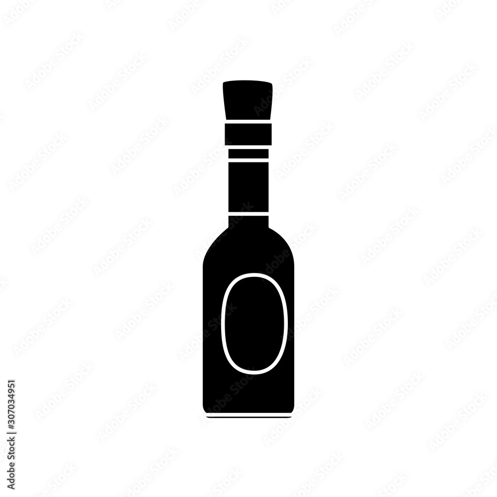 Obraz premium silhouette of delicious sauce in bottle isolated icon vector illustration design
