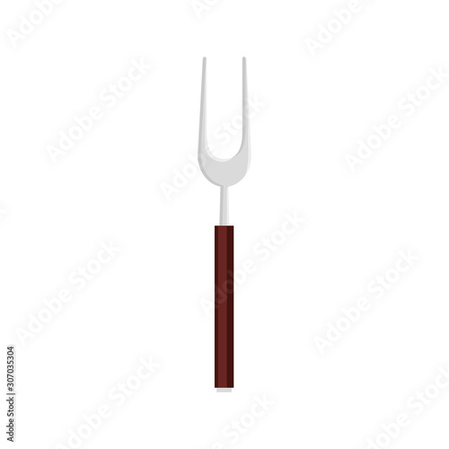 fork barbecue cutlery tool isolated icon vector illustration design