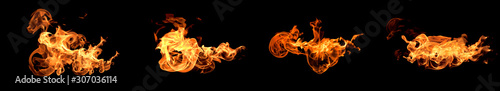 Fotografia Flames fire burning heat.