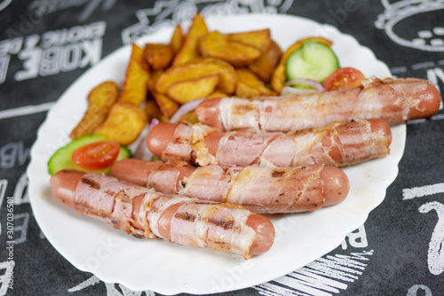 Main course in a restaurant