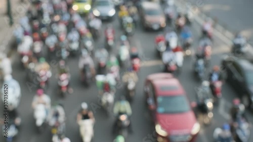 Wallpaper Mural Blurred footage of traffic transport in Ho Chi Minh, Vietnam. Royalty high-quality free stock footage of slow moving traffic with lots of motorbike, car... transport on the road in Ho Chi Minh city Torontodigital.ca